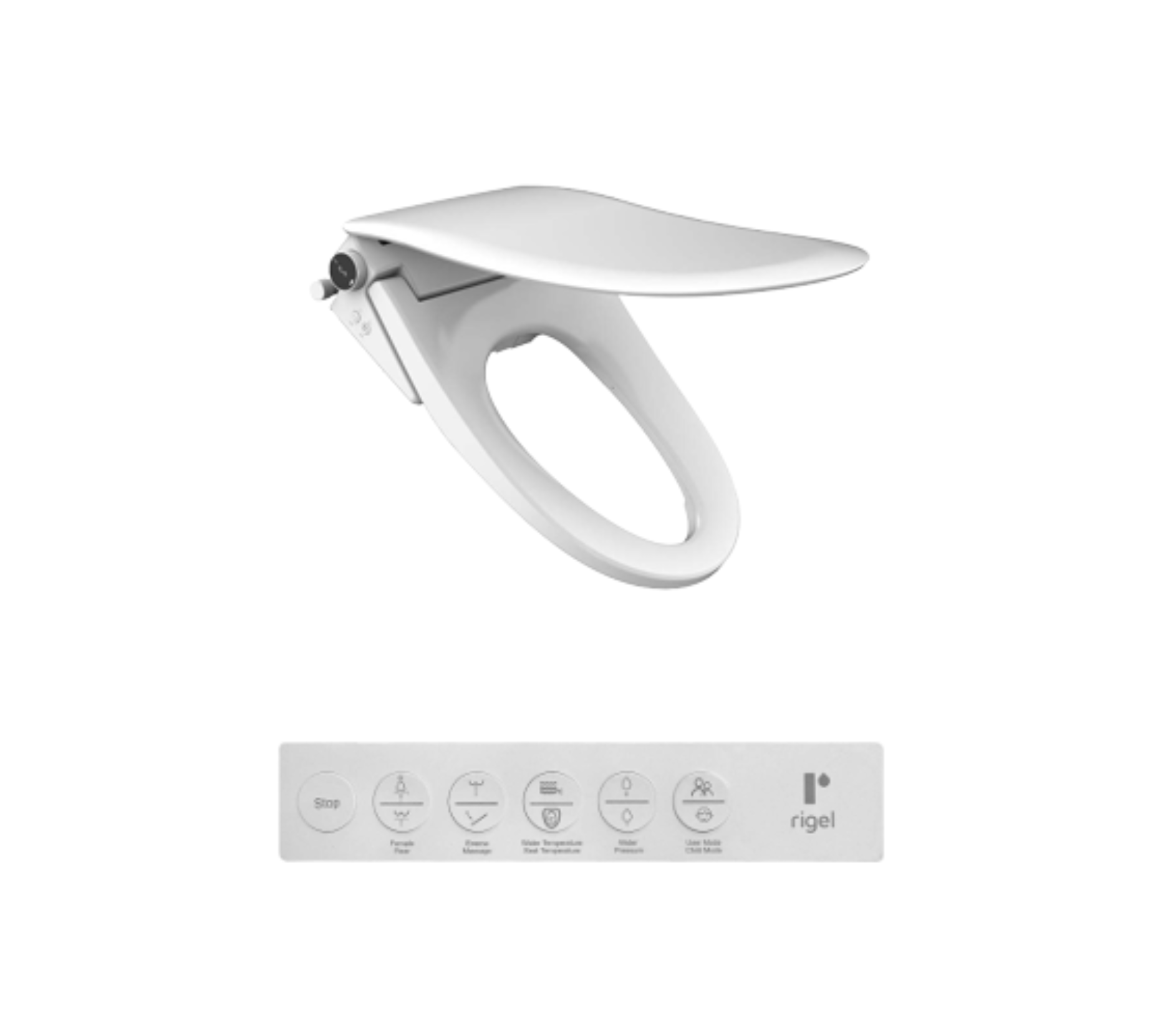 Electronic Bidet Seat & Cover With Auto Flip, Concealed Cable