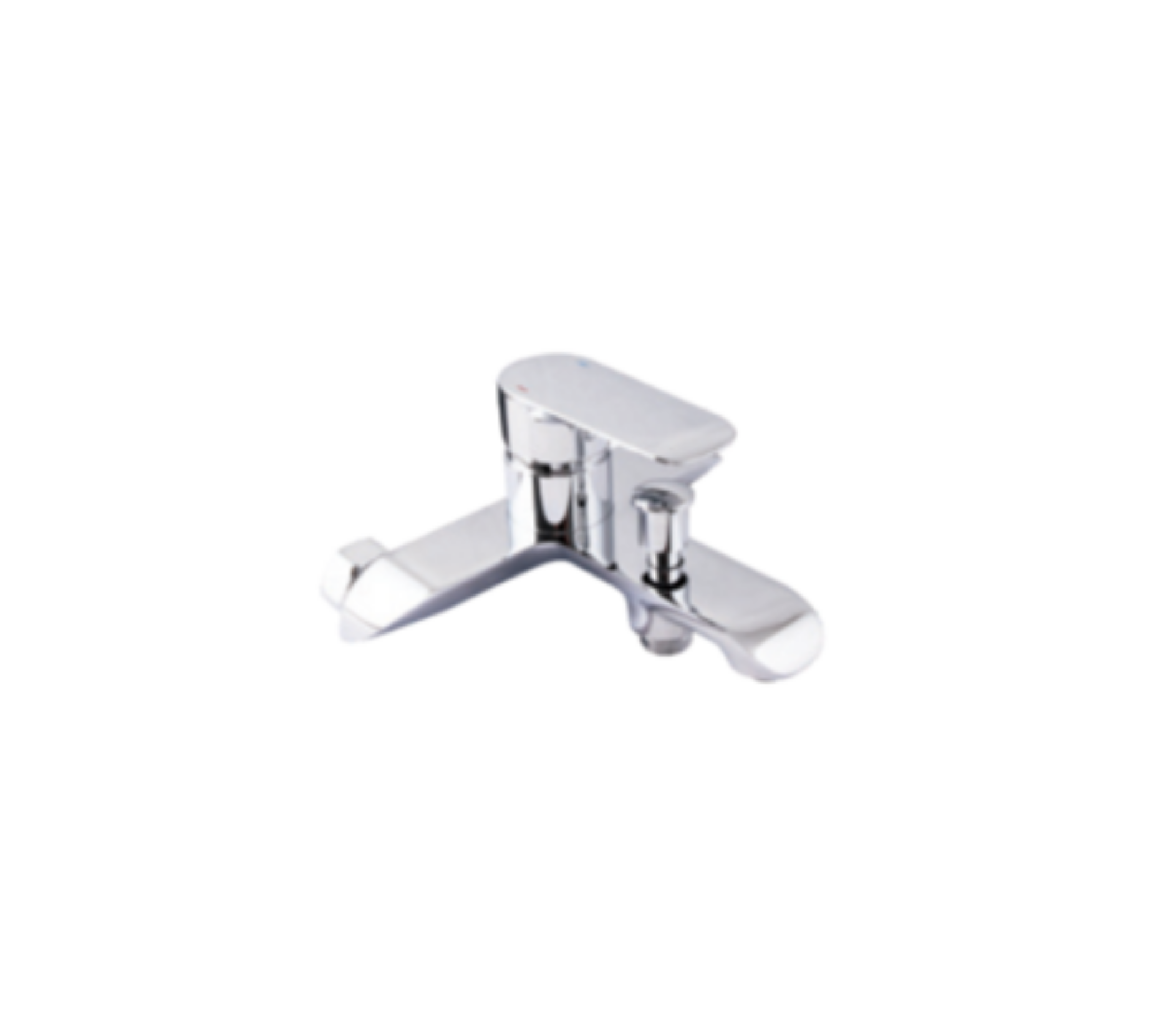 Exposed Shower Mixer with Spout, Wall Mounted