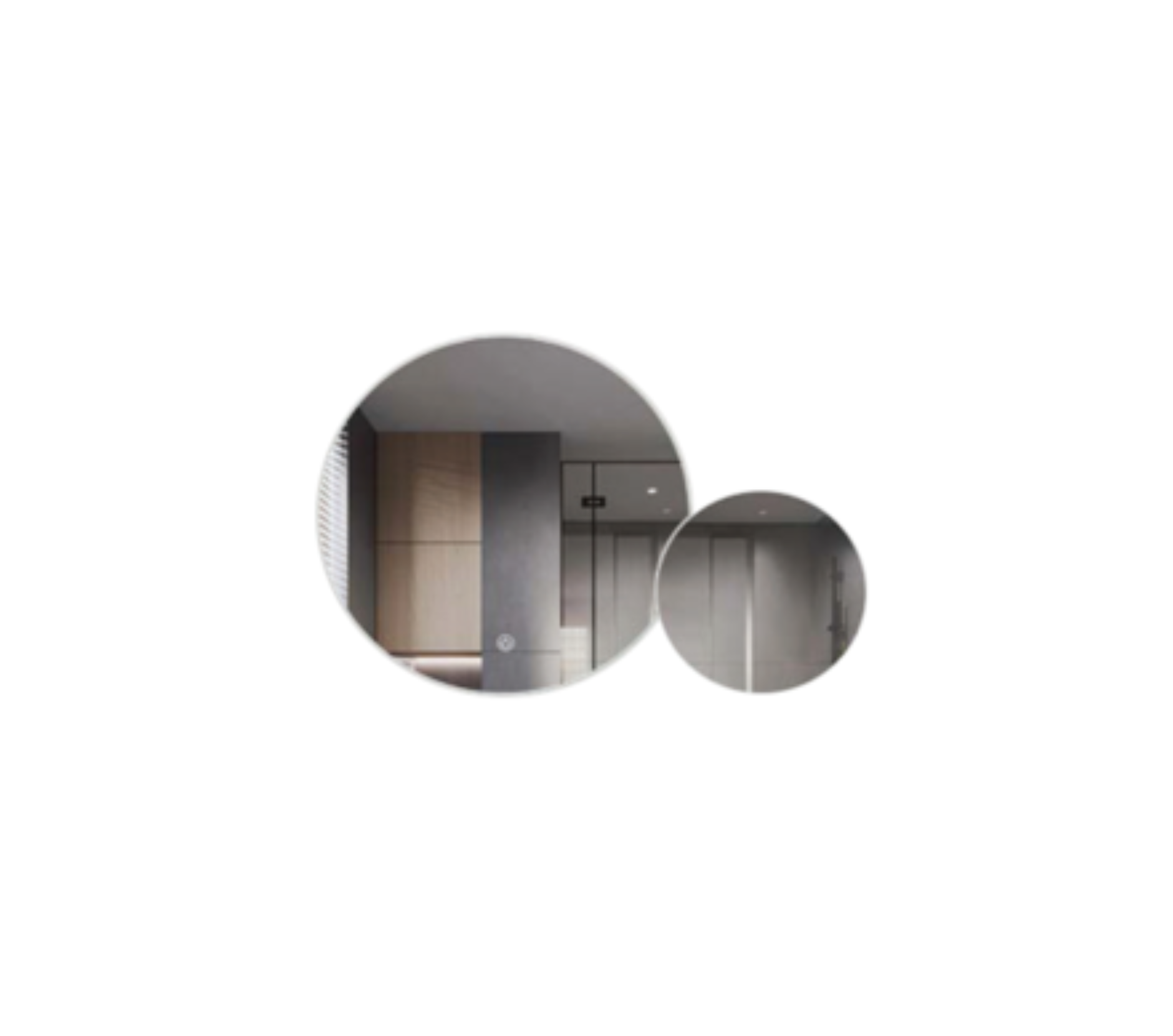 Wall-Mounted Double LED Mirror