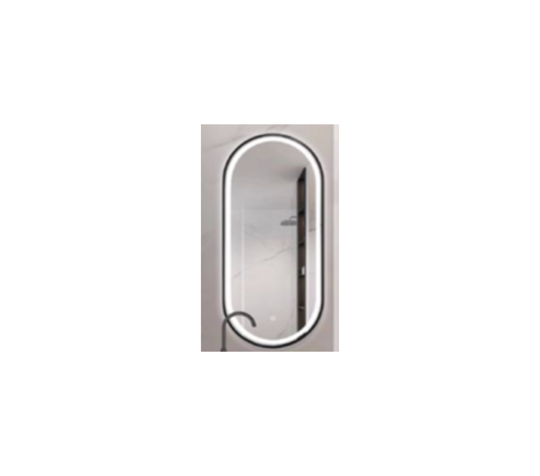 Wall-Mounted LED Mirror