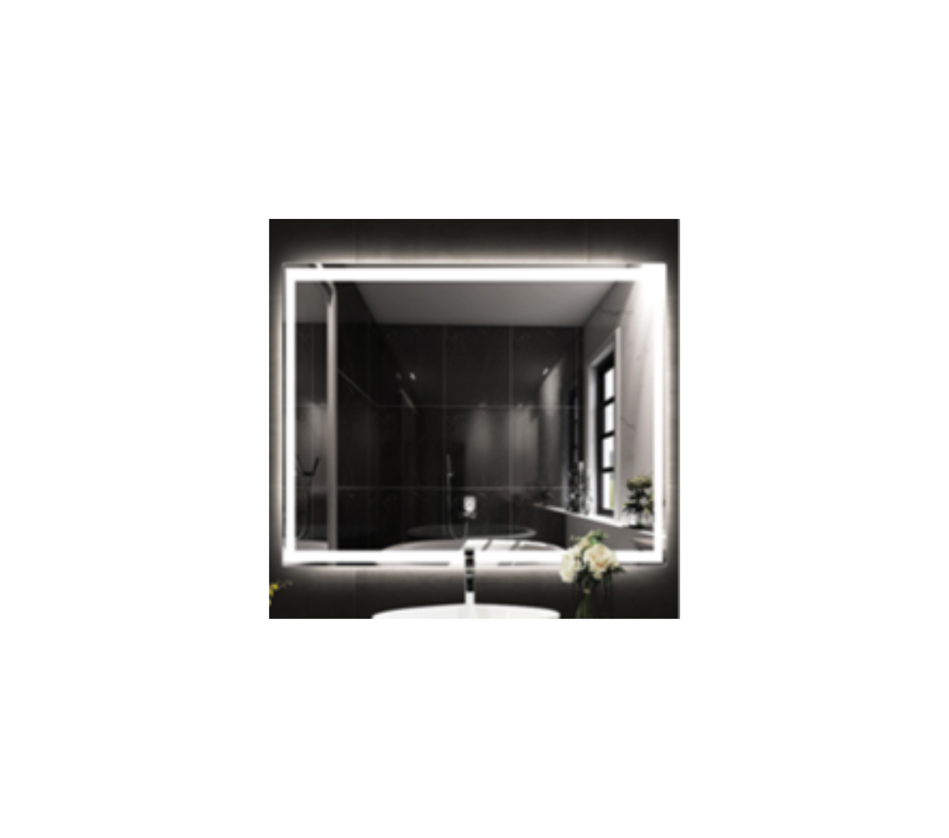 Wall-Mounted LED Mirror