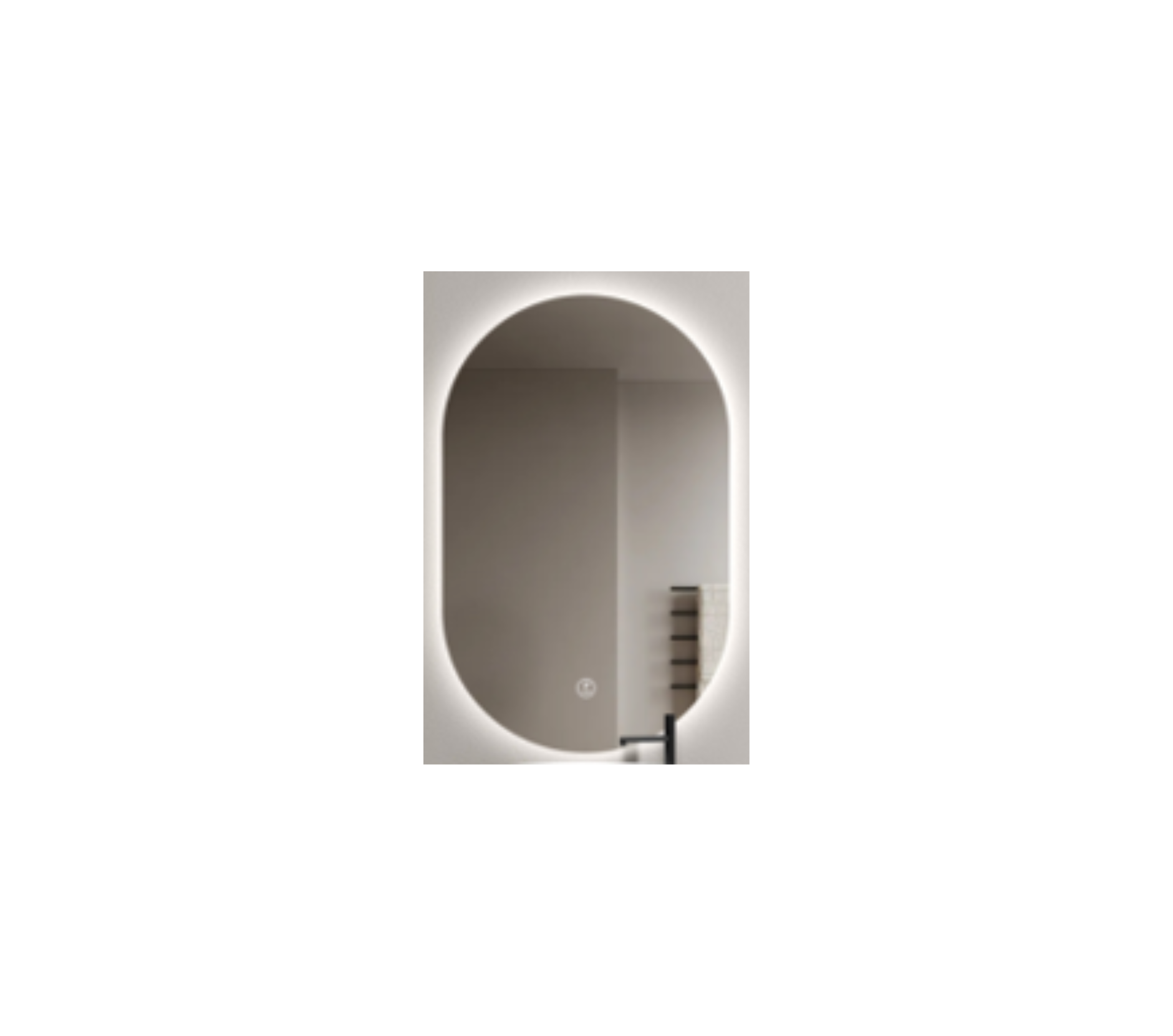 Wall-Mounted Back LED Mirror, Frameless