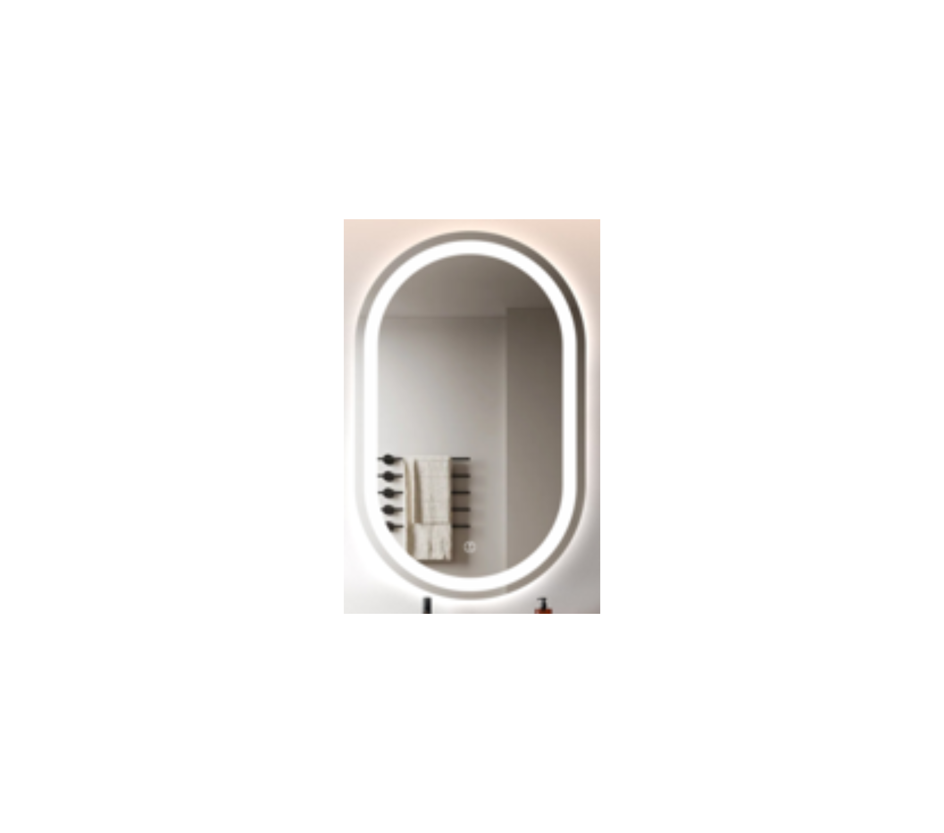 Wall-Mounted Back & Front LED Mirror, Frameless