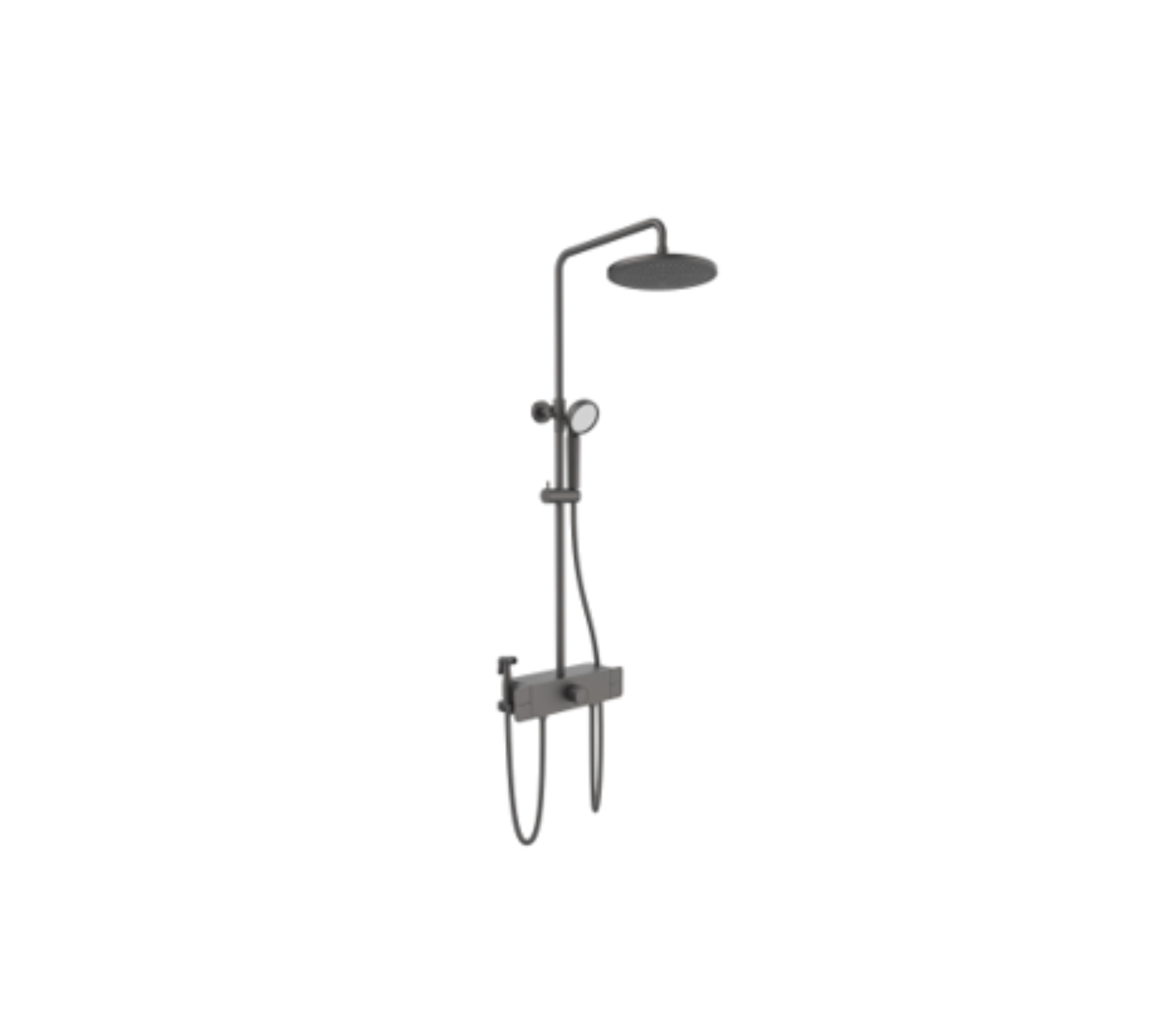 Wall Mounted Bath & Shower Mixer C/W Rain & Handheld Shower