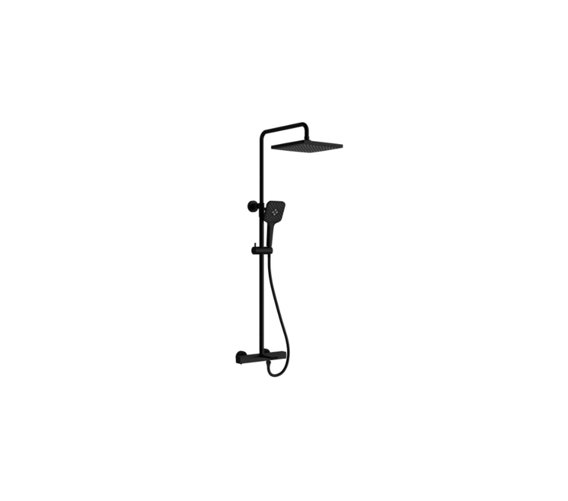 Square Exposed Thermostatic 3 in 1 Shower Set