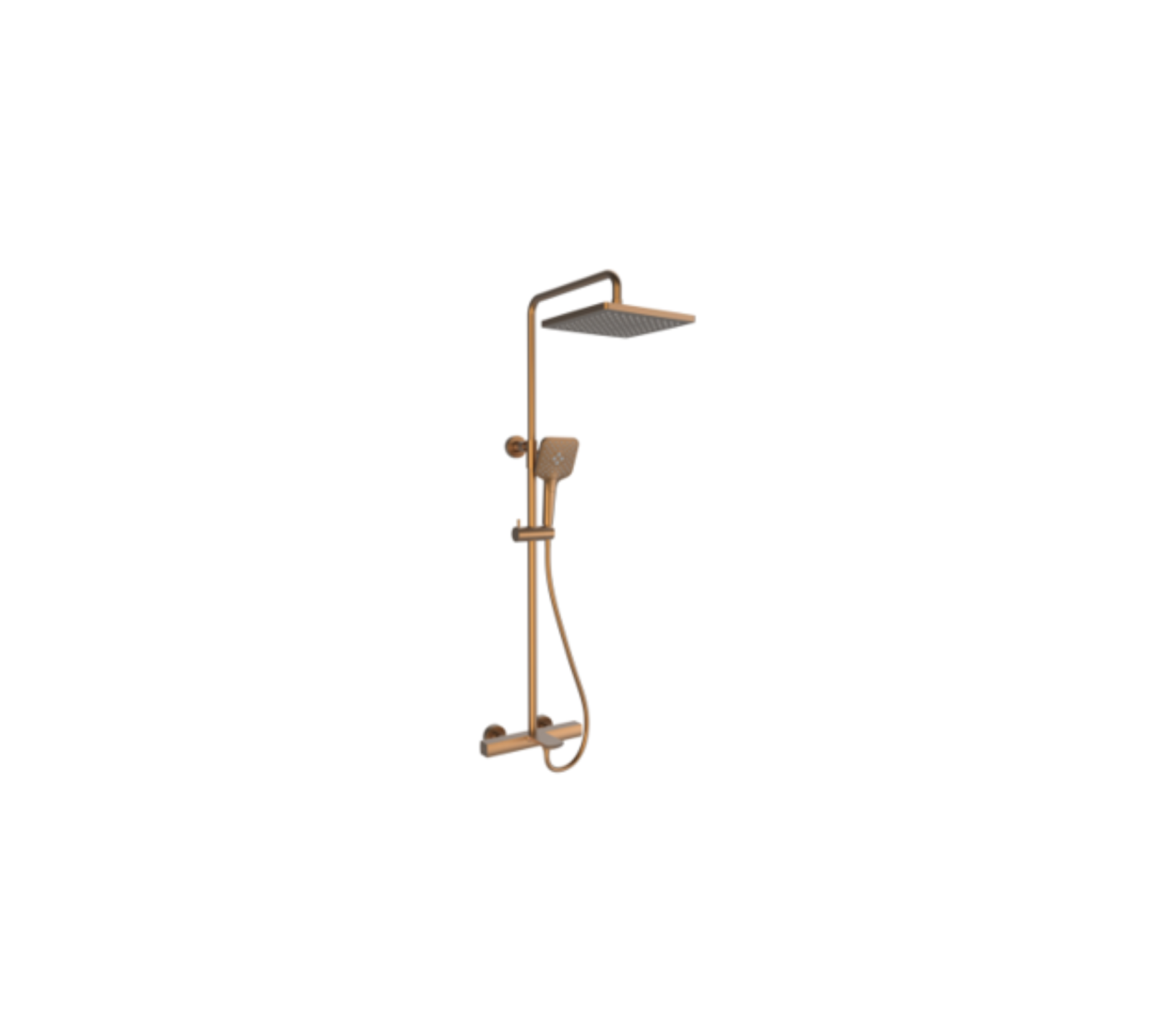 Square Exposed Thermostatic 3 in 1 Shower Set